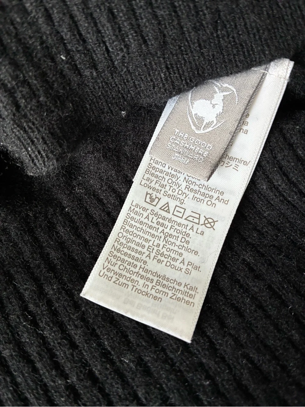 J. Crew Black Crewneck Sweater - Classic Cashmere Crop